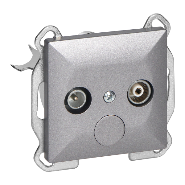 Gniazdo abonenckie "RTV" Pearl, 1,5dbt, GAP-P/K, antracyt