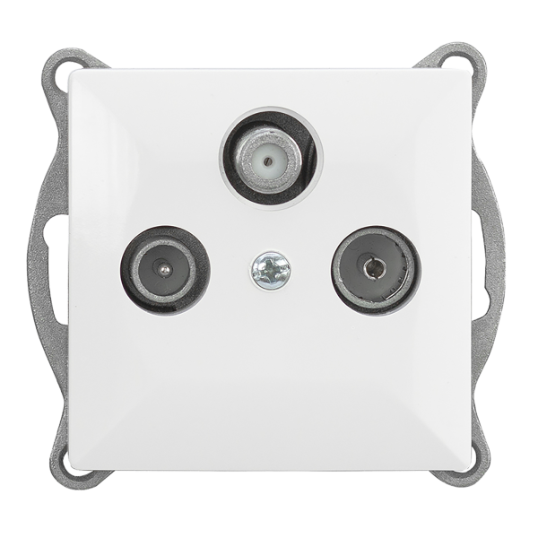 Gniazdo abonenckie ,,RTV/SAT" Pearl, GAPS-2P, biały