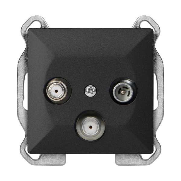 RTV/SAT satellite socket 3db Pearl, GAPS-2P, black