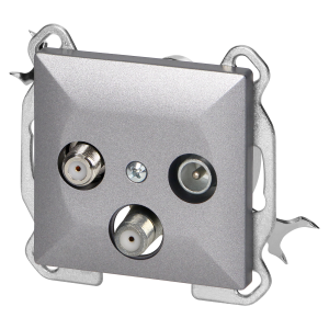 RTV/SAT satellite socket 3db Pearl, GAPS-2P, anthracite