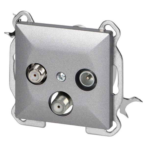 RTV/SAT satellite socket 3db Pearl, GAPS-2P, anthracite