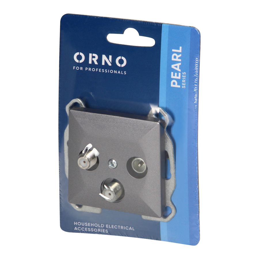 RTV/SAT satellite socket 3db Pearl, GAPS-2P, anthracite