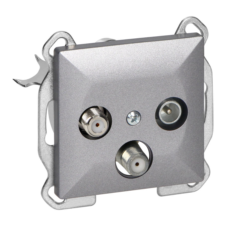 RTV/SAT satellite socket 3db Pearl, GAPS-2P, anthracite