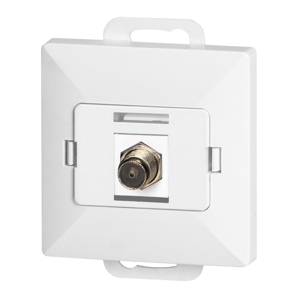 Single socket type F Pearl, TV/F-F/P1, white