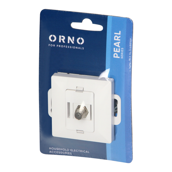 Single socket type F Pearl, TV/F-F/P1, white