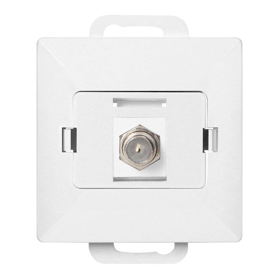 Single socket type F Pearl, TV/F-F/P1, white