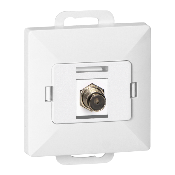 Single socket type F Pearl, TV/F-F/P1, white