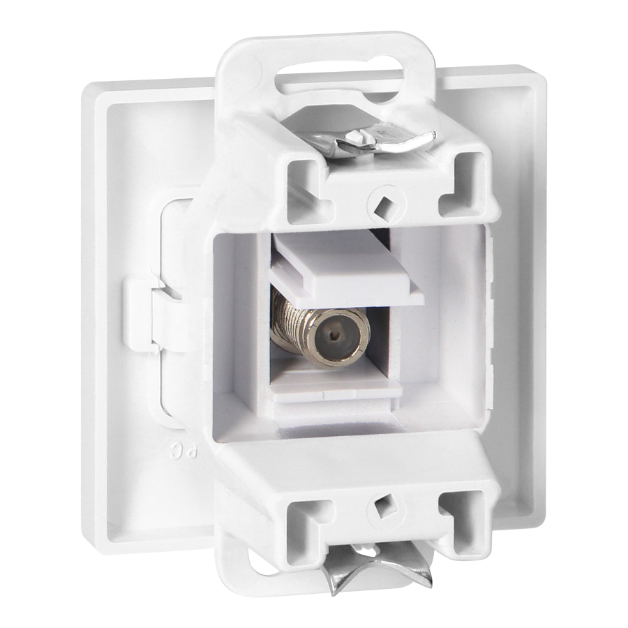 Single socket type F Pearl, TV/F-F/P1, white