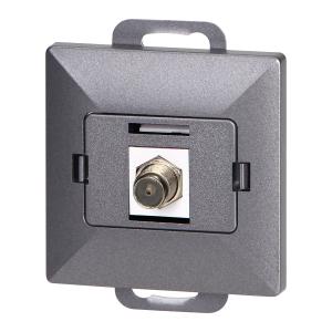Single socket type F Pearl, TV/F-F1/P1, anthracite