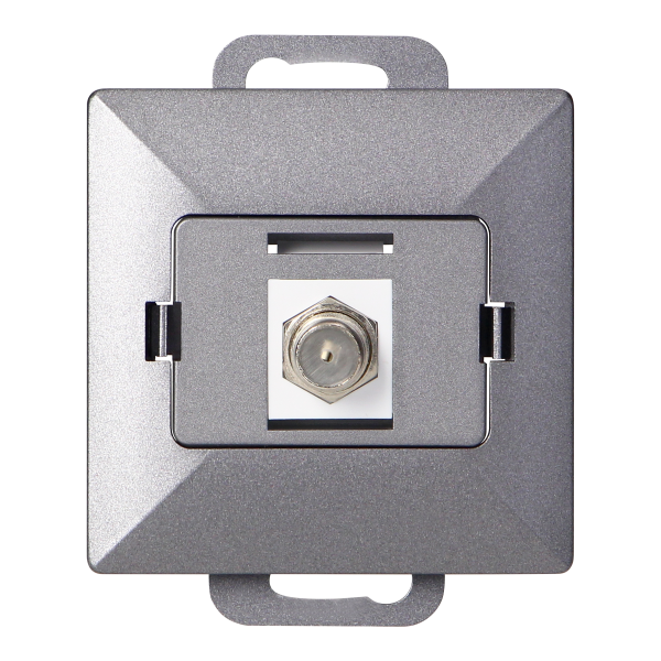 Single socket type F Pearl, TV/F-F1/P1, anthracite