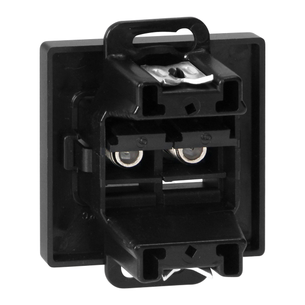 Double socket type F Pearl, TV/F-F1/P2, black