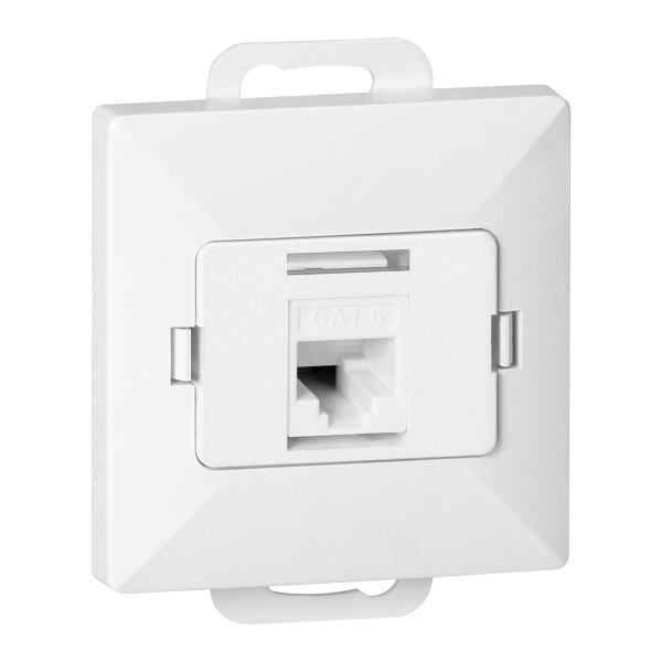 Gniazdo 1xRJ45 Cat5 Pearl, RJ45-5CAT/P1, biały