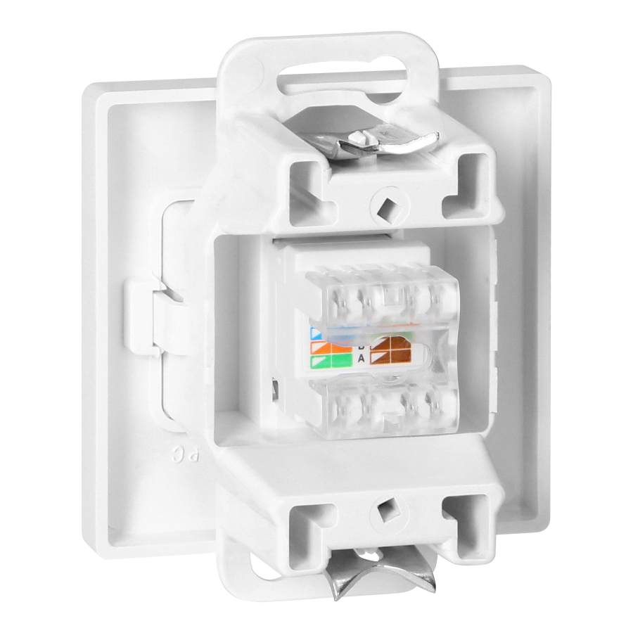 Single socket tel-comp. RJ-45 Cat5 Pearl, RJ45-5CAT/P1, white