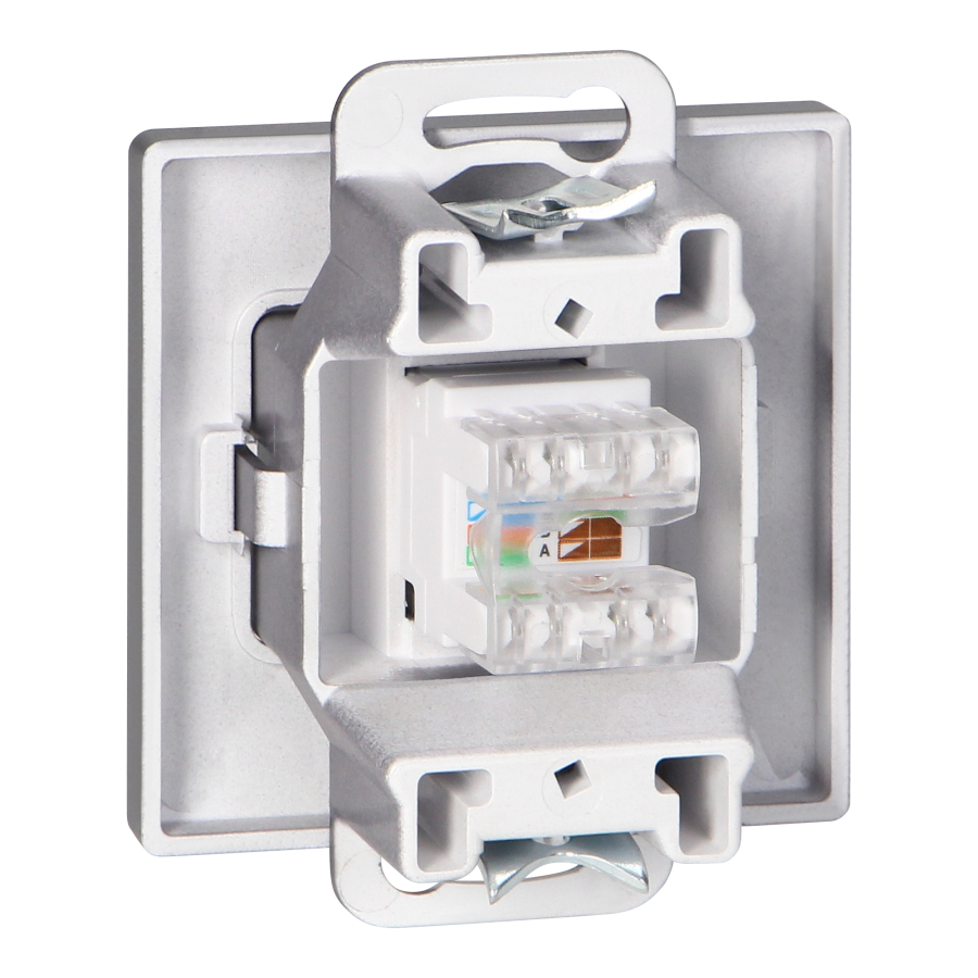 Gniazdo 1xRJ45 Cat5 Pearl, RJ45-5CAT/P1, antracyt