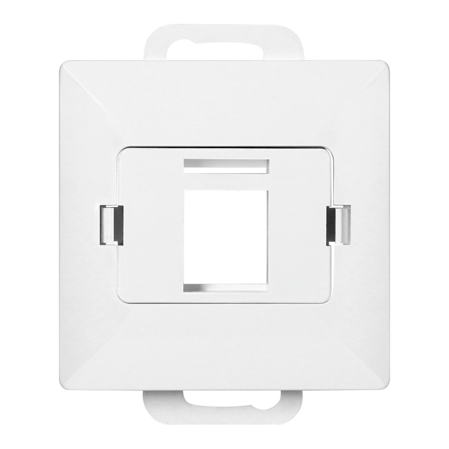 Face plate + Single socket tel-comp. RJ-45 Pearl, PC+ARJ45/P1, white