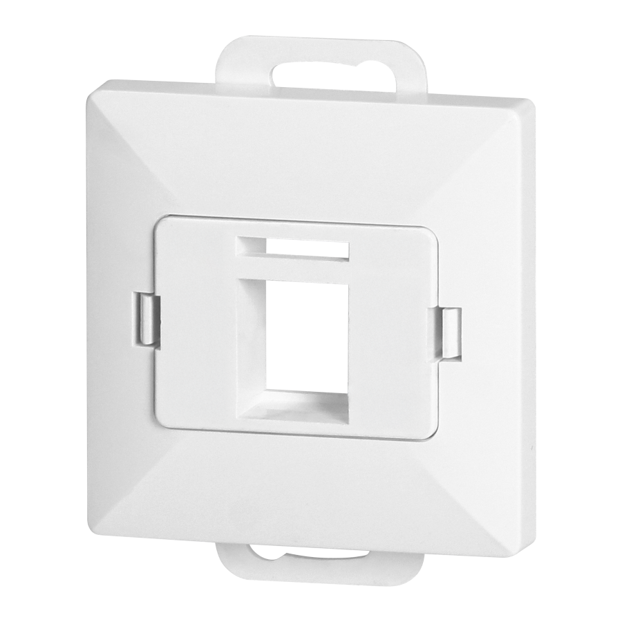 Face plate + Single socket tel-comp. RJ-45 Pearl, PC+ARJ45/P1, white