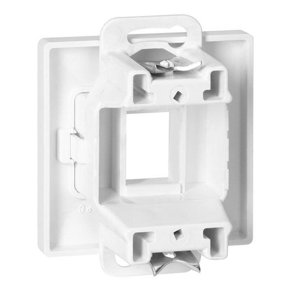Face plate + Single socket tel-comp. RJ-45 Pearl, PC+ARJ45/P1, white