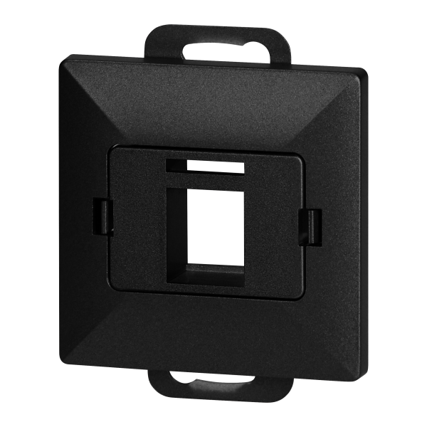 Płytka czołowa + 1xRJ45 Pearl, PC+ARJ45/P1, czarny