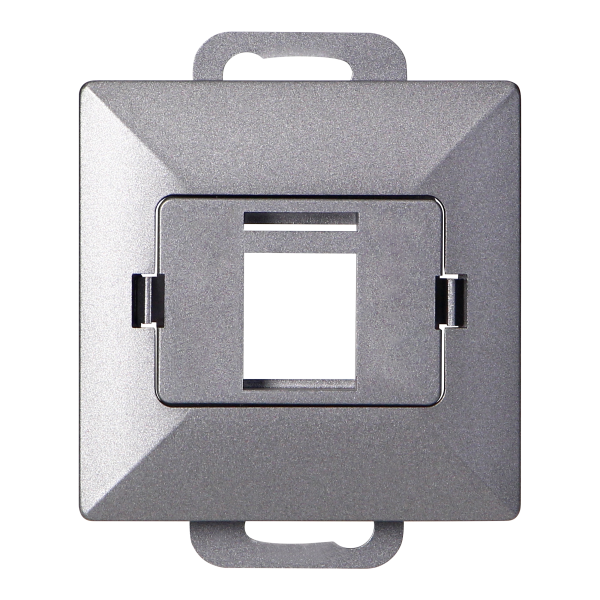 Płytka czołowa + 1xRJ45 Pearl, PC+ARJ45/P1, antracyt