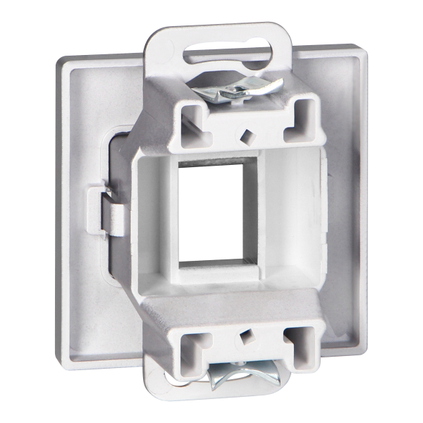 Face plate + Single socket tel-comp. RJ-45 Pearl, PC+ARJ45/P1, anthracite