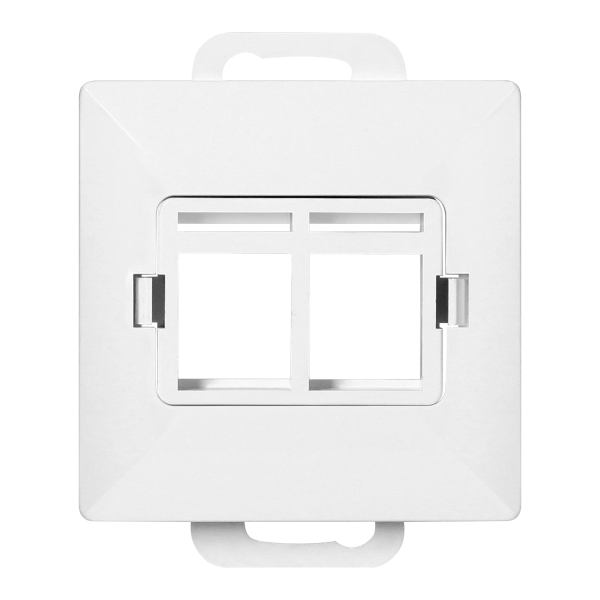 Płytka czołowa + 2xRJ45 Pearl, PC+ARJ45/P2, biały