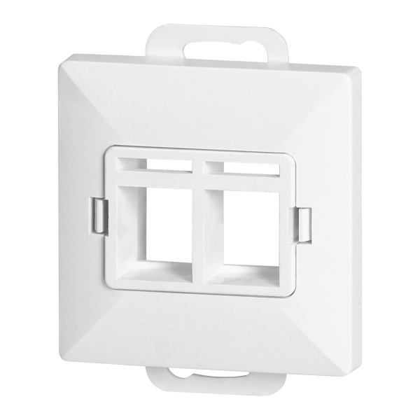 Płytka czołowa + 2xRJ45 Pearl, PC+ARJ45/P2, biały