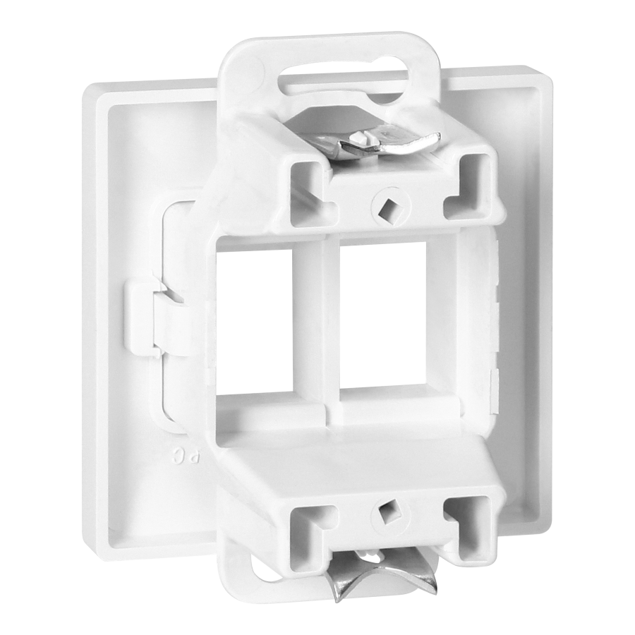 Płytka czołowa + 2xRJ45 Pearl, PC+ARJ45/P2, biały