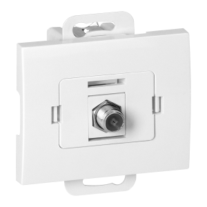 Flush-mounted single socket type F Onyx, TV/F-F/O1, white