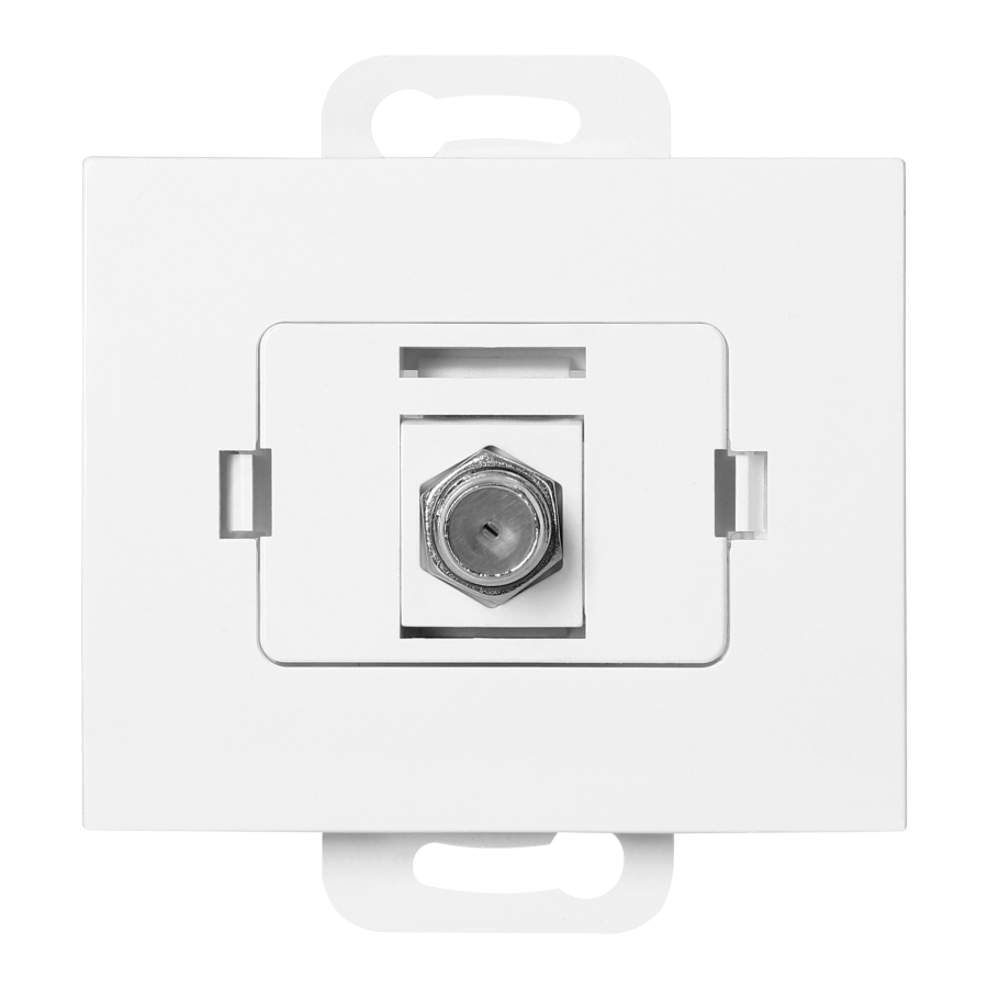 Flush-mounted single socket type F Onyx, TV/F-F/O1, white