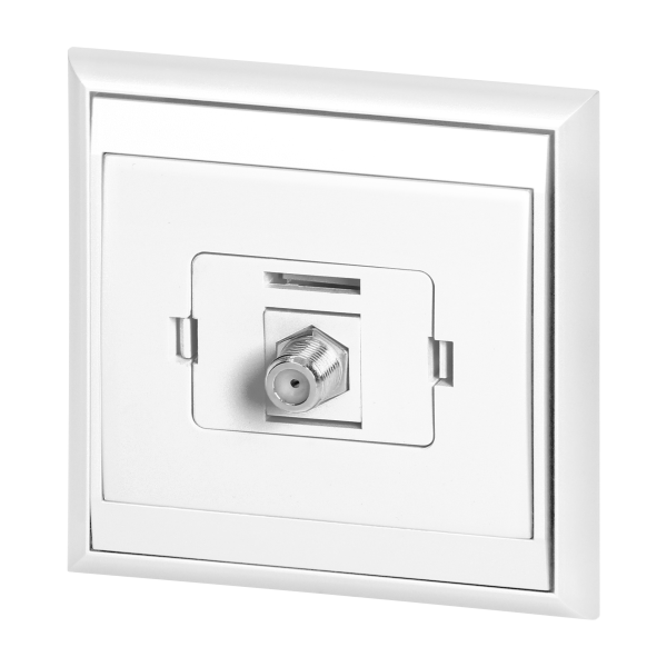 Single socket type F Luna, TV/F-F1/L1, white