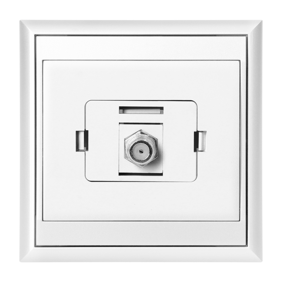 Single socket type F Luna, TV/F-F1/L1, white