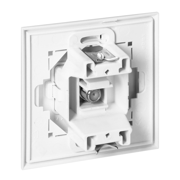 Single socket type F Luna, TV/F-F1/L1, white