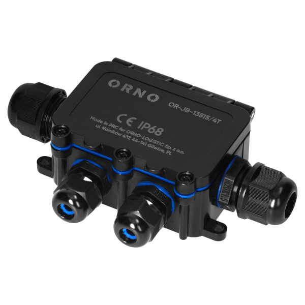 Puszka n/t HD IP68, 0,75-4,0mm² ,2 dławnice M20, 2 dławnice M16, układ T