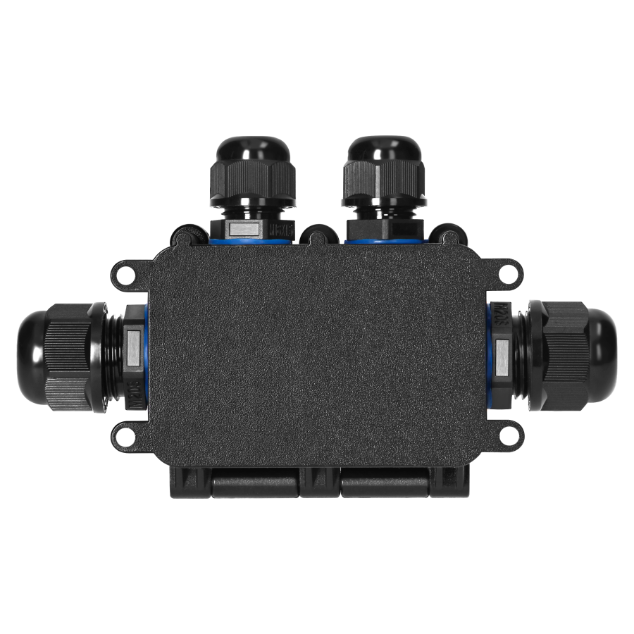 Surface-mounted junction box HD IP68, 0.75-4.0mm2, 2 glands M20, 2 glands M16, T-type