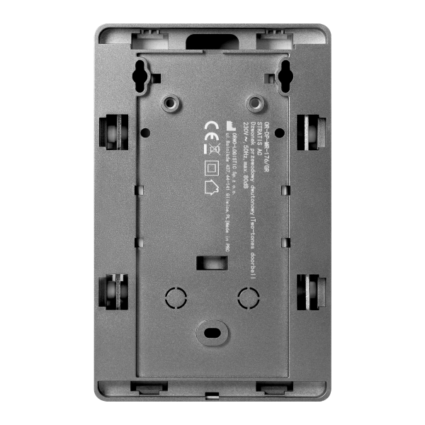 STRATIS AC, dzwonek przewodowy elektromechaniczny dwutonowy, 230V, grafitowy