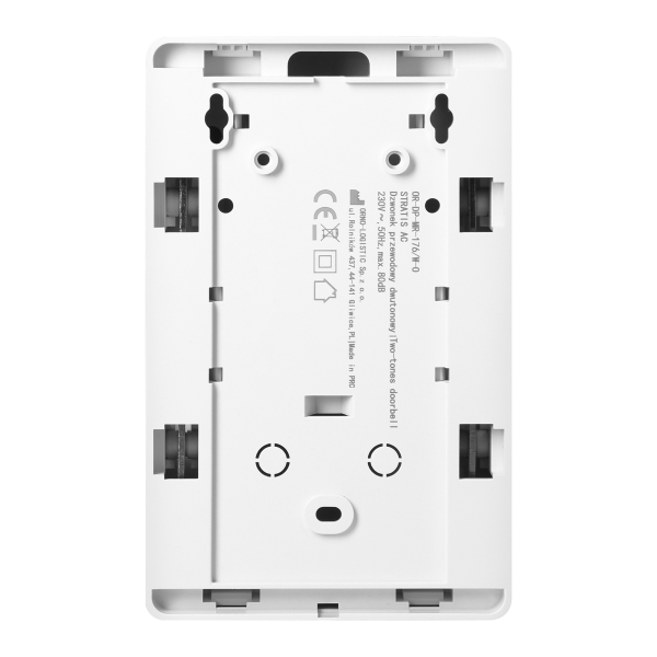 STRATIS AC electromechanical, two-tone doorbell, 230V, white-oak