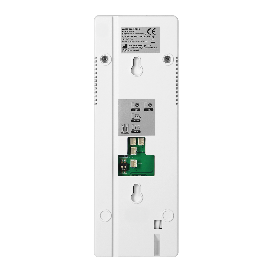 ENIR, single family audio doorphone set, 2-wire, RFID, white