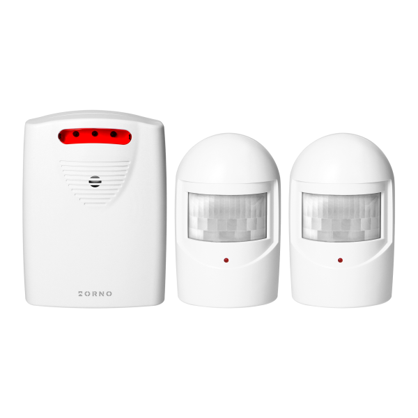 Set of motion sensors with wireless alert system, IP44, 120m
