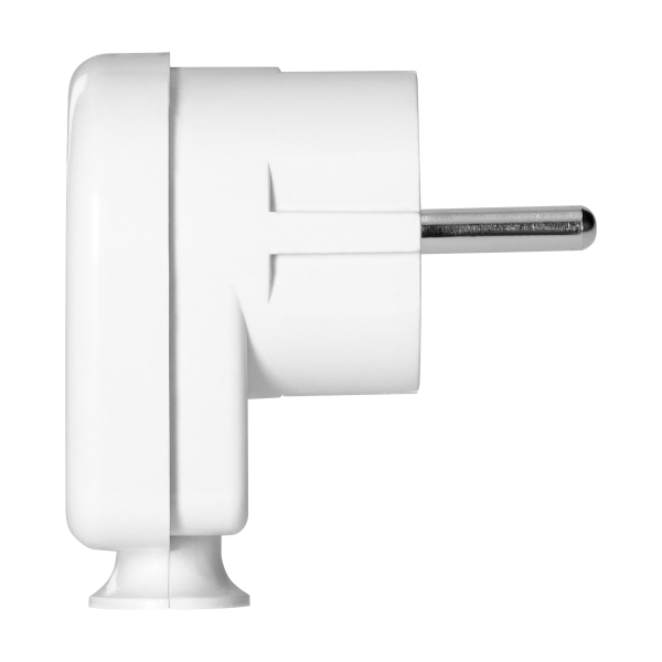 Wtyczka kątowa Uni-Schuko 16A, 230V, biała