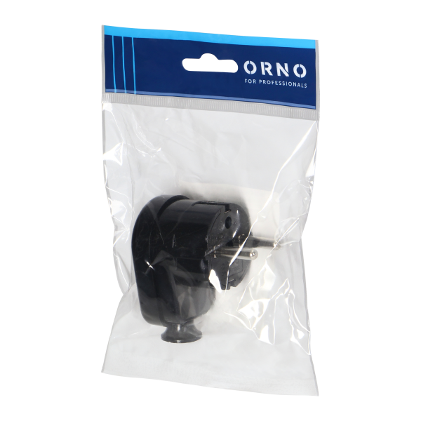 Angle plug Uni-Schuko 16A, 230V, black