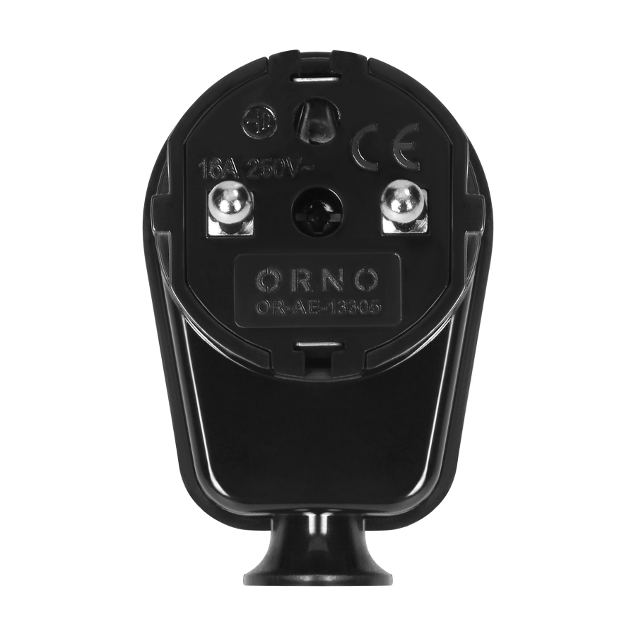 Angle plug Uni-Schuko 16A, 230V, black