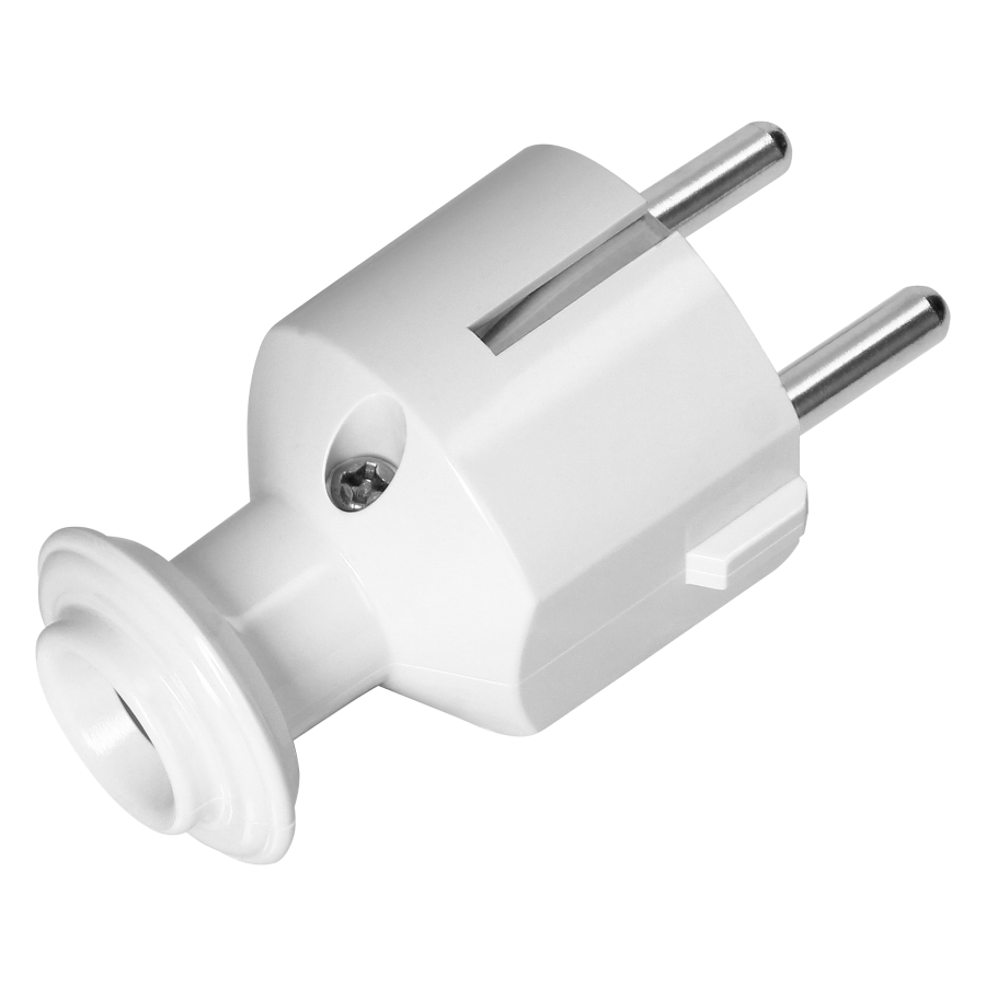 Wtyczka prosta Uni-Schuko 16A, 230V, biała