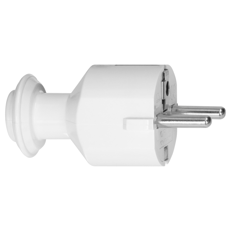 Wtyczka prosta Uni-Schuko 16A, 230V, biała