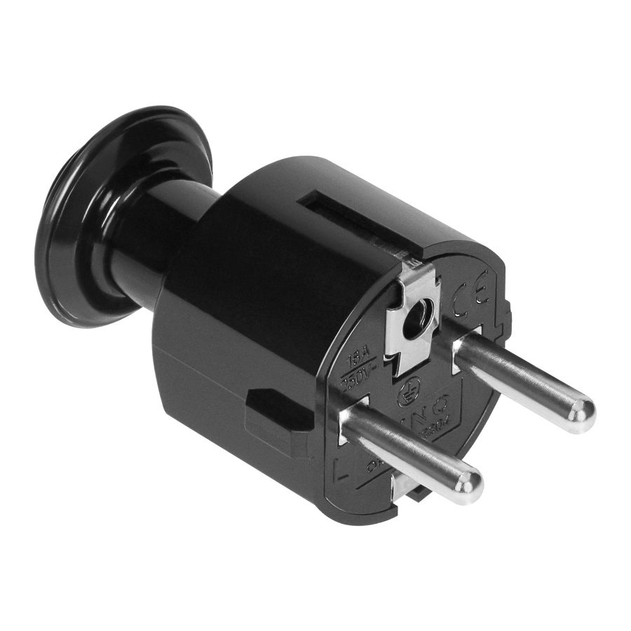 Simple plug Uni-Schuko 16A, 230V, black