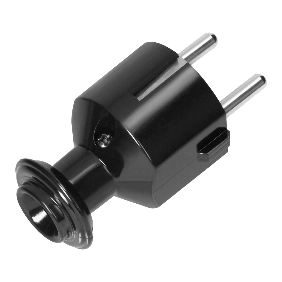 Wtyczka prosta Uni-Schuko 16A, 230V, czarna