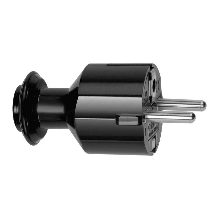 Simple plug Uni-Schuko 16A, 230V, black