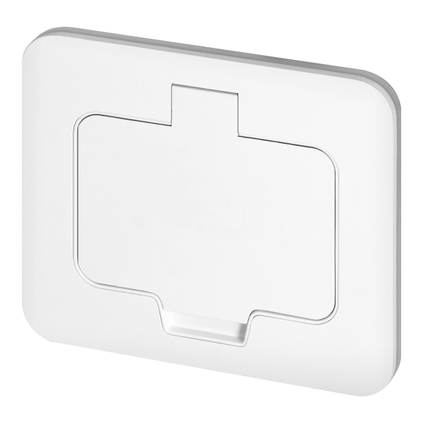 Hermetyczne gniazdo elektryczne prostokątne, IP55, 1x2P+Z(French), białe