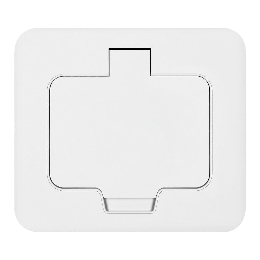 Hermetic, flush-fitting socket, rectangular, IP55, 1x2P+E(French), white