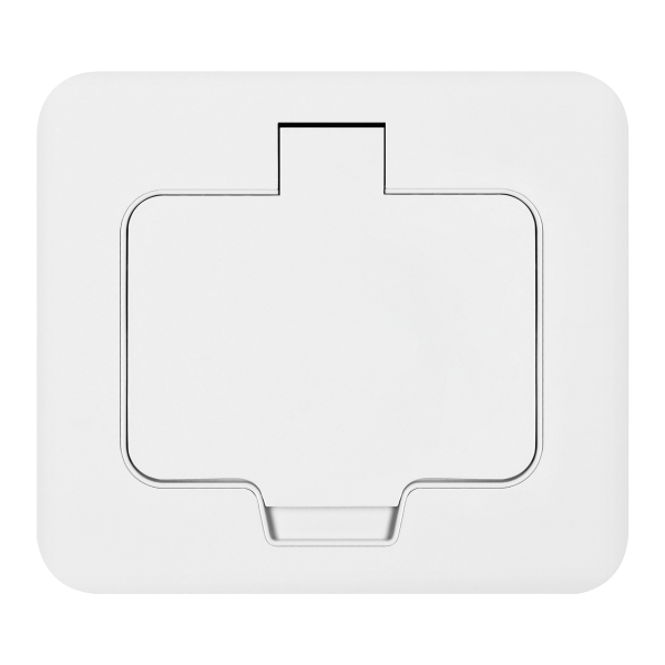 Hermetic, flush-fitting socket, rectangular, IP55, 1x2P+E(French), white