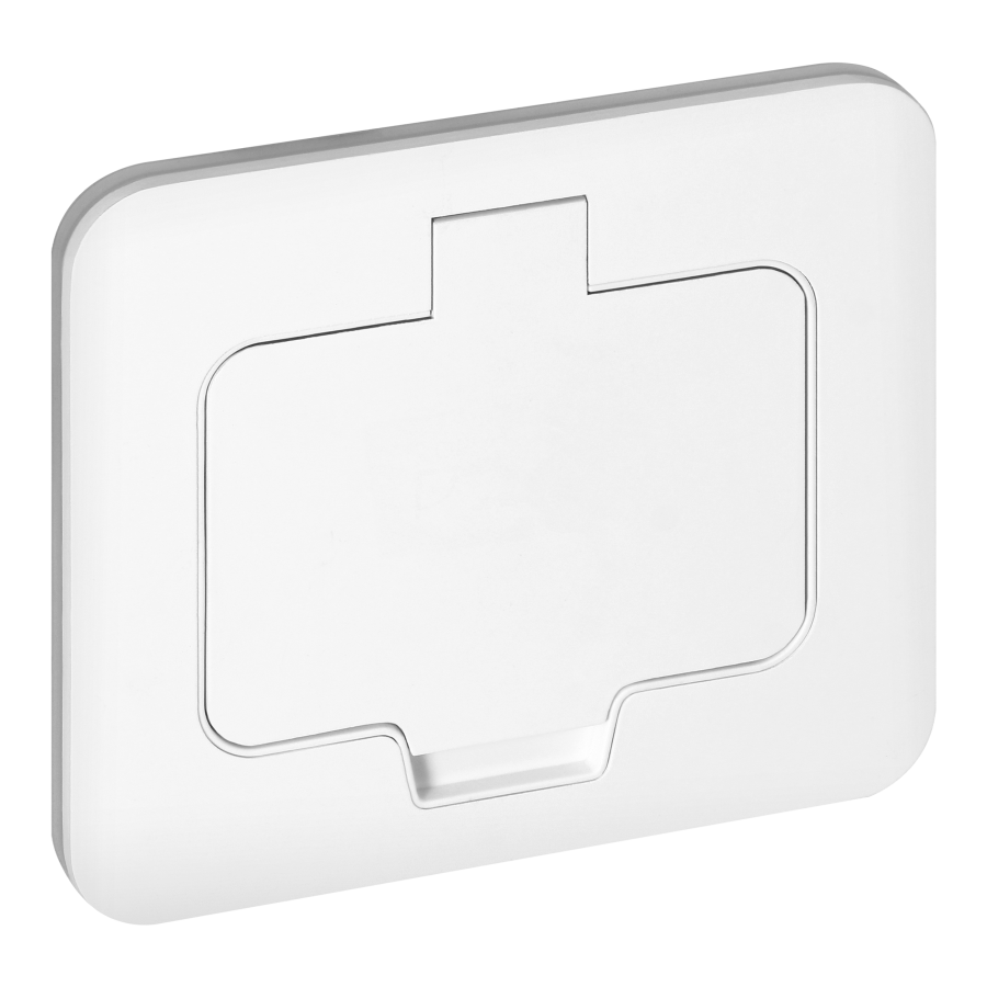 Hermetyczne gniazdo elektryczne prostokątne, IP55, 1x2P+Z(French), białe